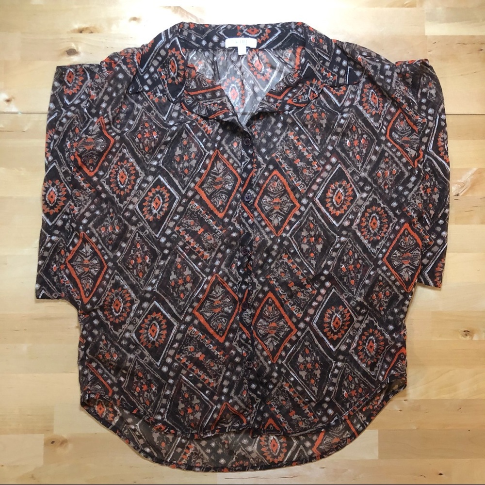 3for$10🌸 Love, Fire Sleeveless Blouse Women’s Size Small